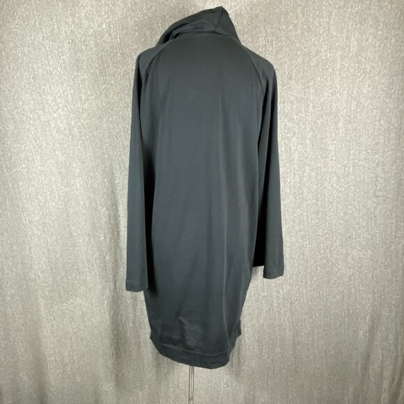 Brunello Cucinelli Pockets Hoodie Dress Womens Large Black Long Sleeve Italian - Picture 3 of 16